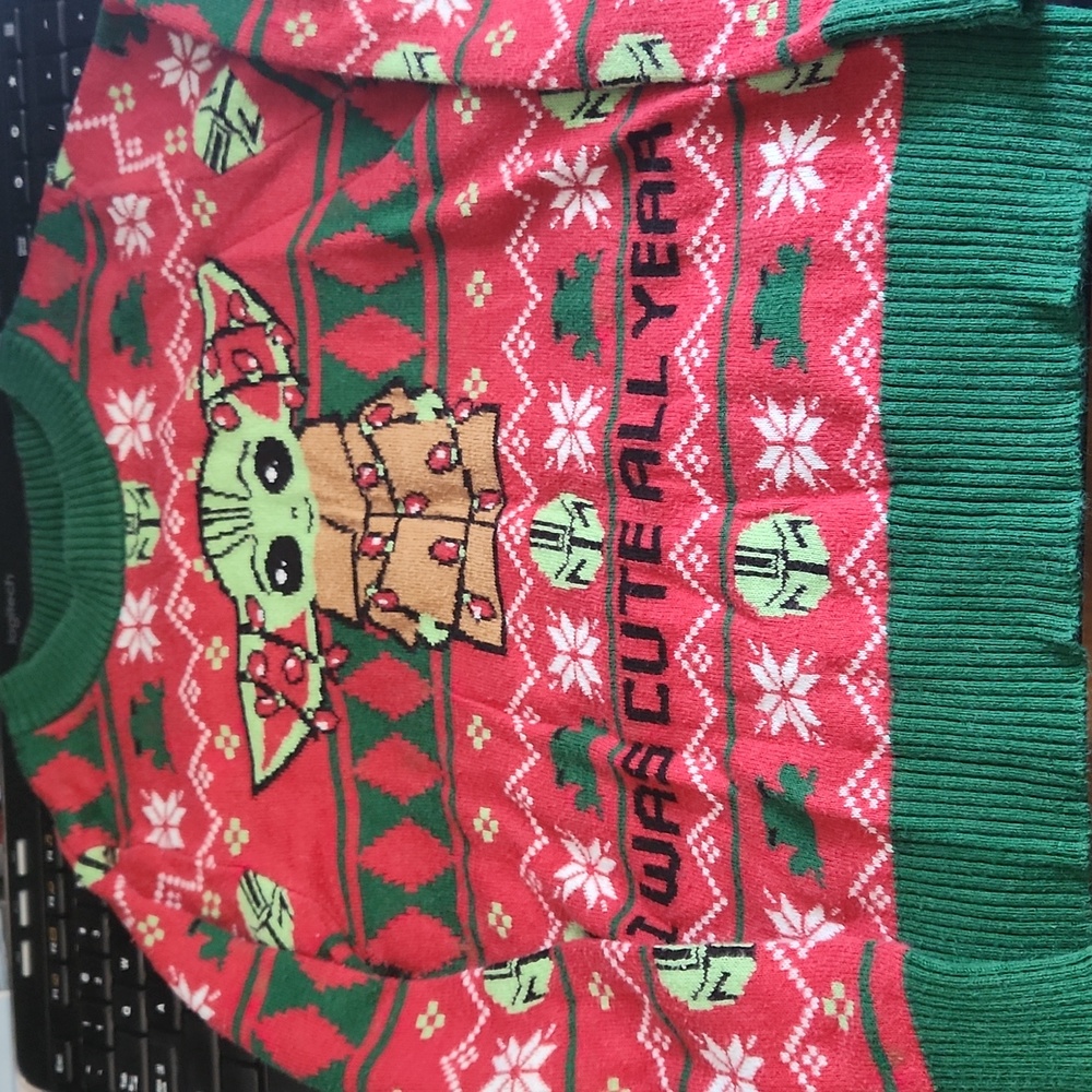 Yoda Christmas holiday sweater star wars 4t